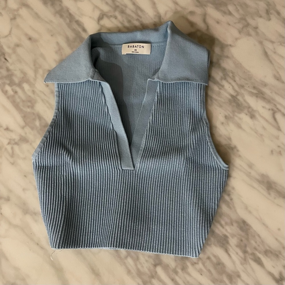 Babaton Sculpt Knit Polo Top